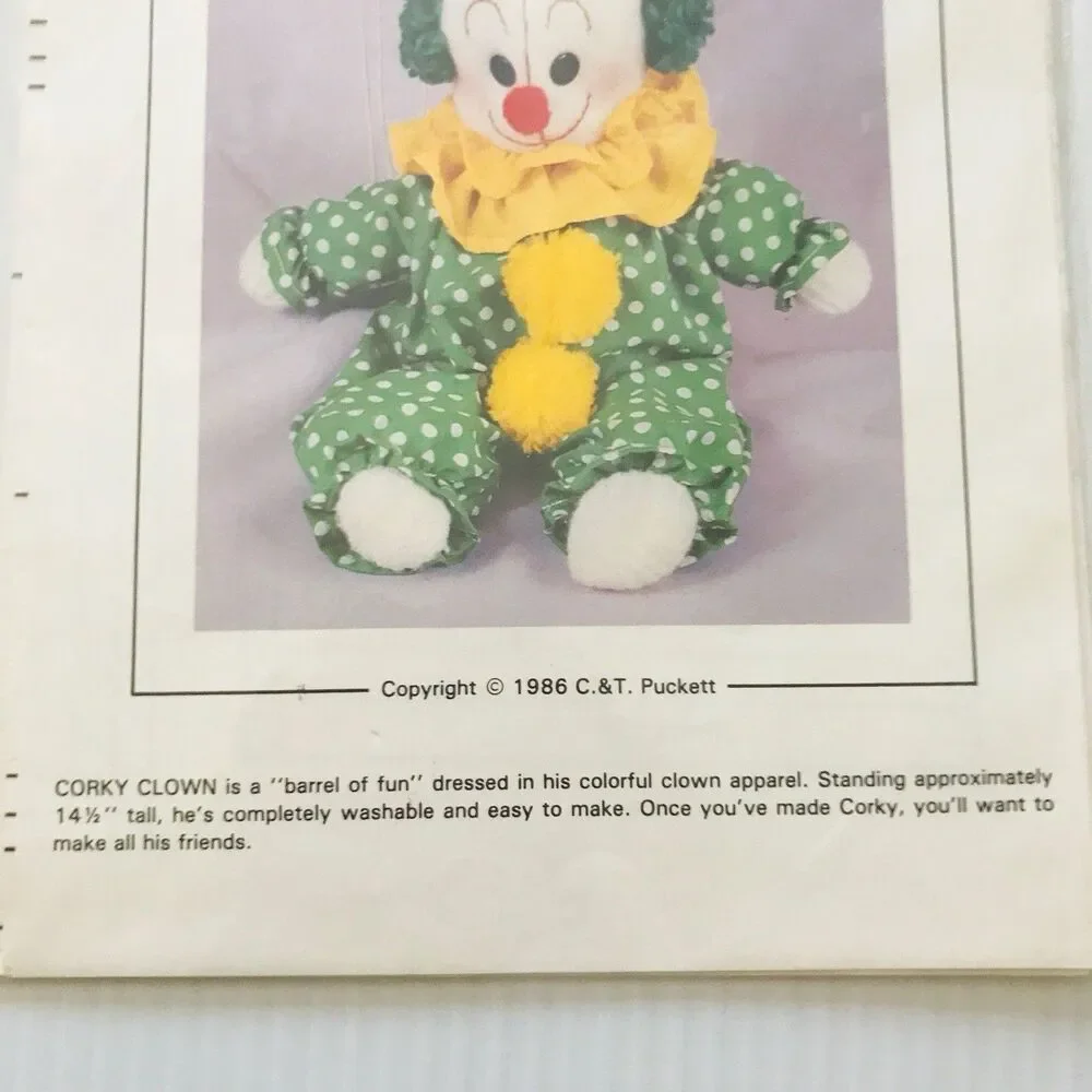 Sewing With Socks CORKY CLOWN 14.5